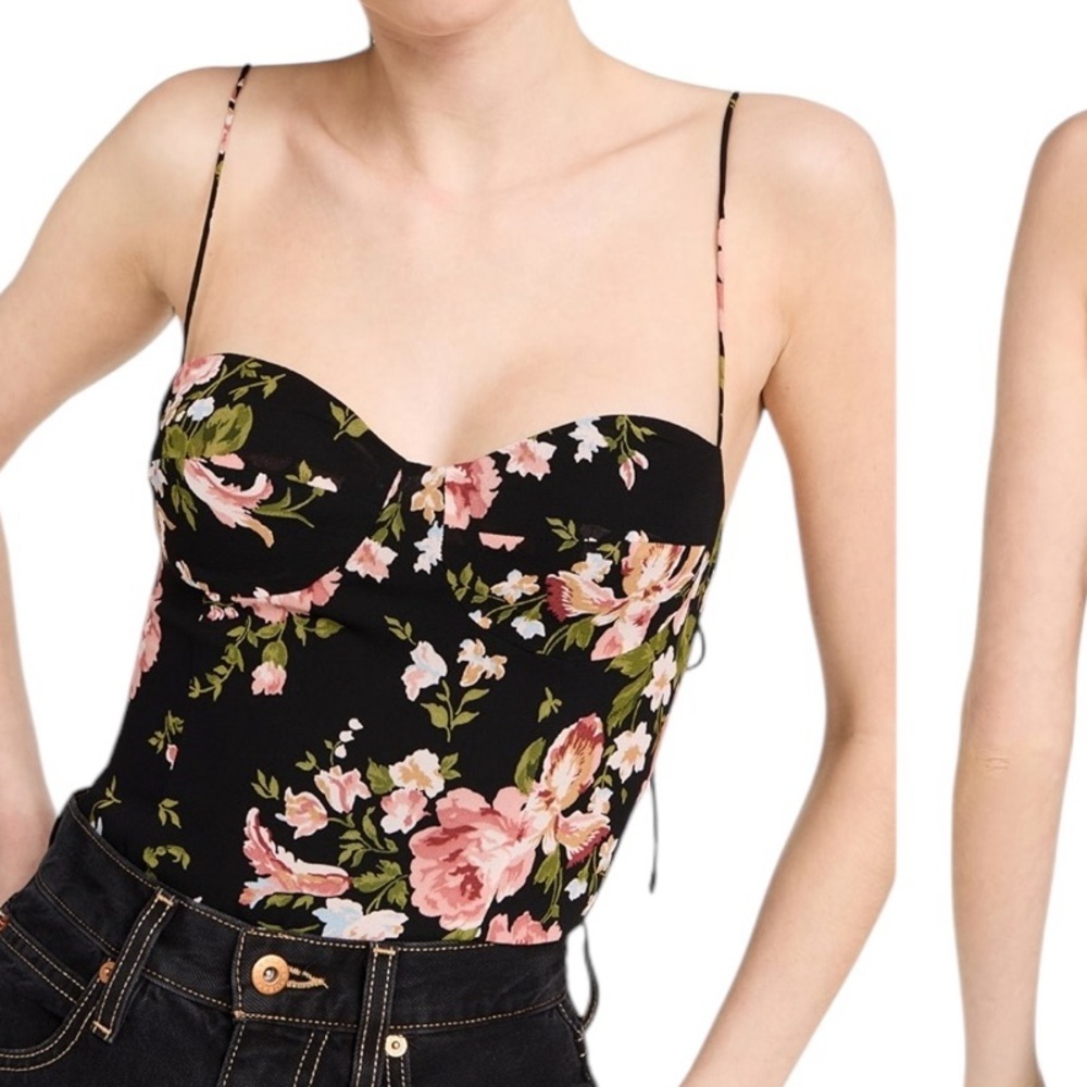 Reformation Liza Floral Top in Malia